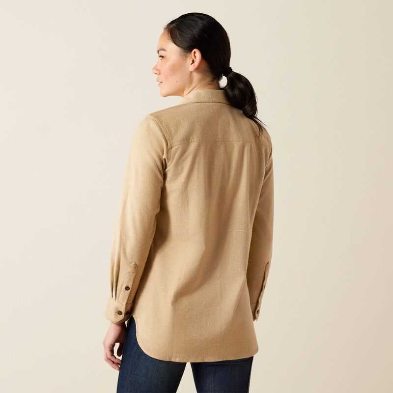 Ariat Rebar Flannel Tunic Beige | 287UBWVXS