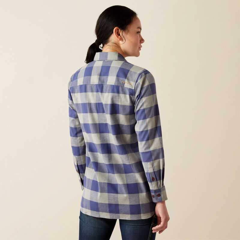 Ariat Rebar Flannel Tunic Blue Indigo | 275CSVZAQ