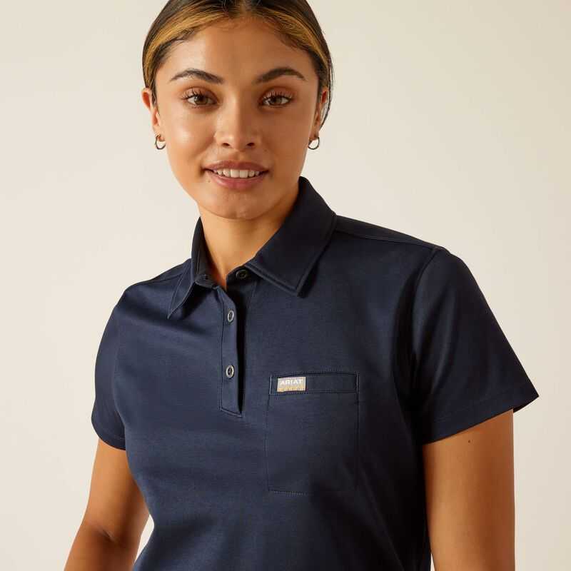 Ariat Rebar Foreman Polo Navy | 957FQGTOU