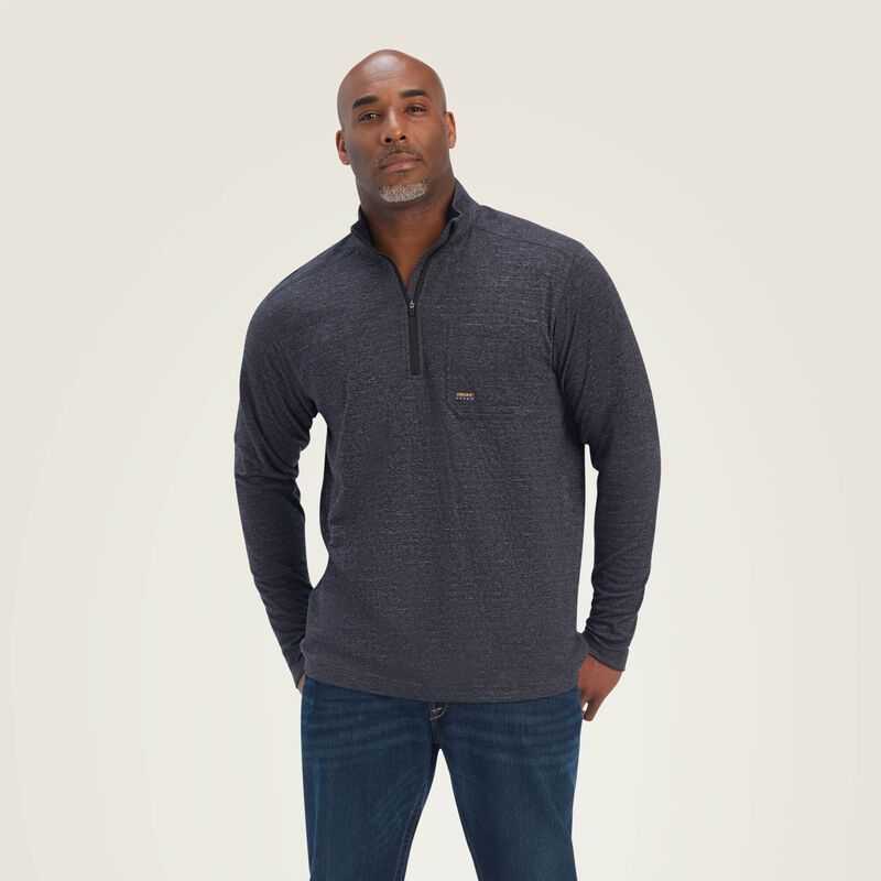 Ariat Rebar Foundation 1/4 Zip Shirt Grey | 741QCDBKE