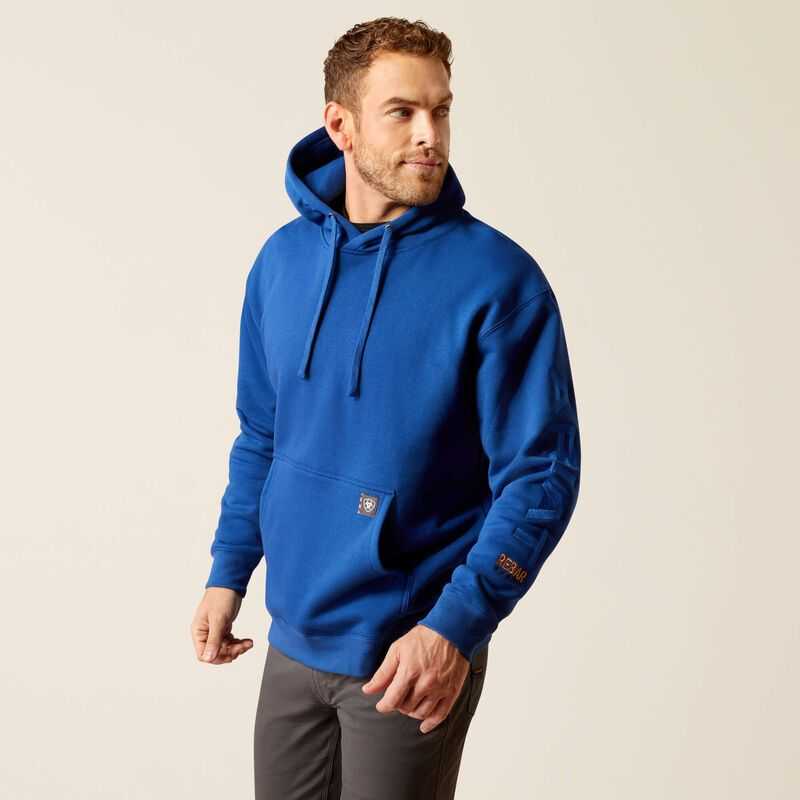 Ariat Rebar Graphic Hoodie Blue / Royal Blue | 479YLUNCZ