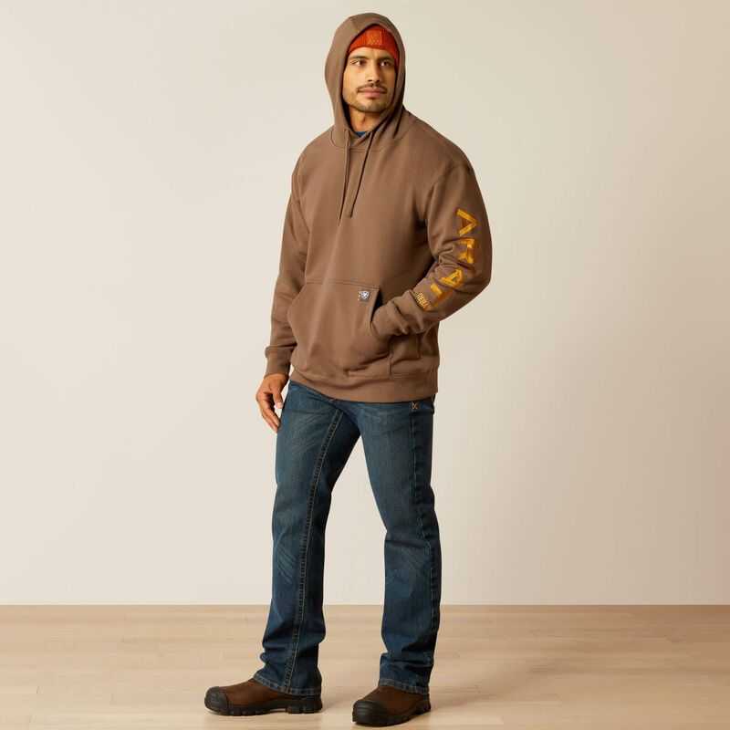 Ariat Rebar Graphic Hoodie Chocolate / Coffee | 046POWCUS