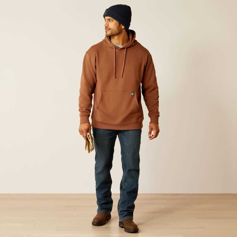 Ariat Rebar Graphic Hoodie Coffee | 219LOHATC