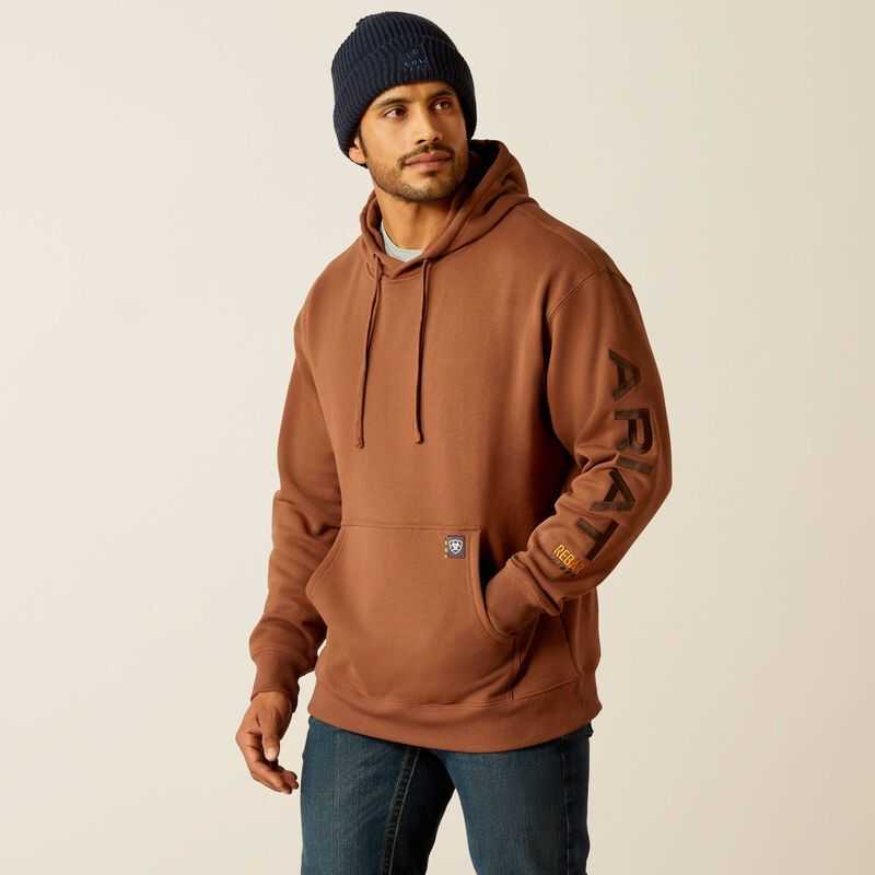 Ariat Rebar Graphic Hoodie Coffee | 219LOHATC