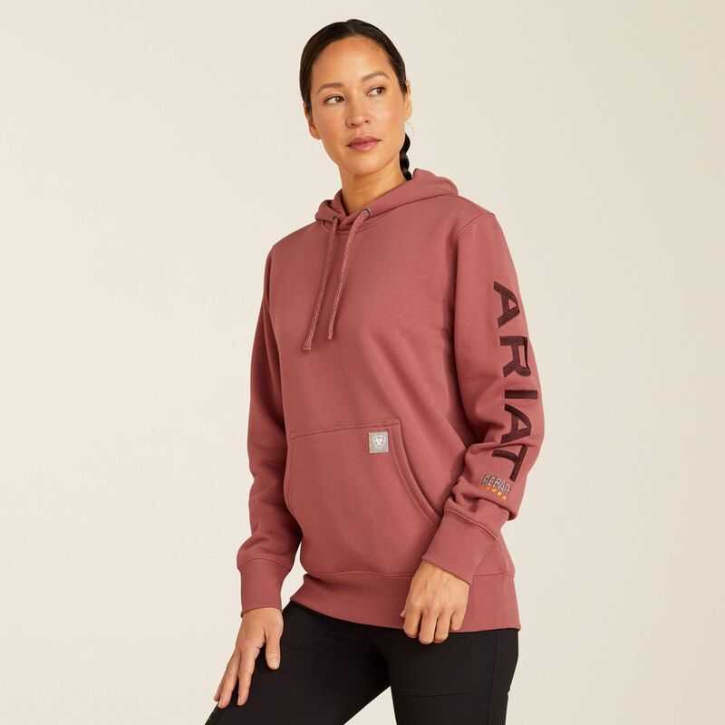 Ariat Rebar Graphic Hoodie Dark Red / Purple | 642MOGBAR