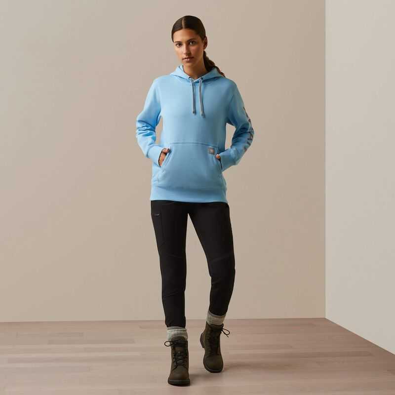 Ariat Rebar Graphic Hoodie Dutch Canal Heather/ Dusk | 192GDLOBU