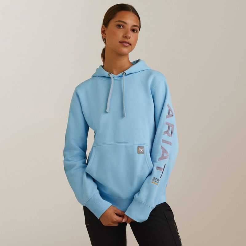 Ariat Rebar Graphic Hoodie Dutch Canal Heather/ Dusk | 192GDLOBU