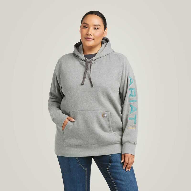 Ariat Rebar Graphic Hoodie Grey | 341XRGIJD