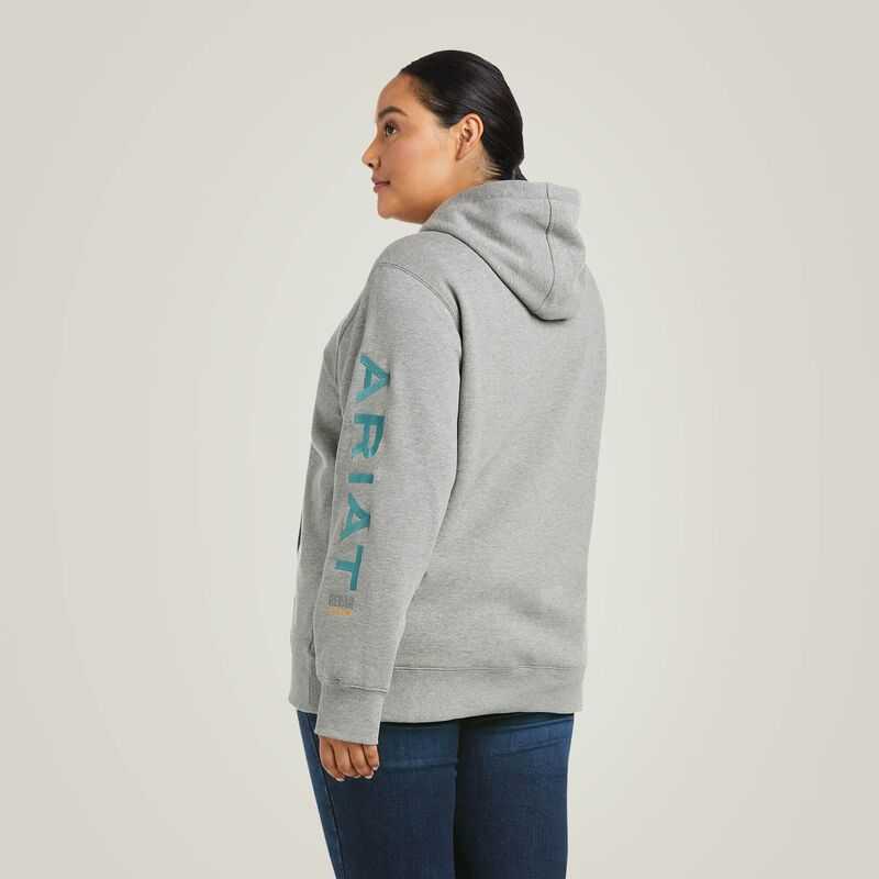 Ariat Rebar Graphic Hoodie Grey | 341XRGIJD