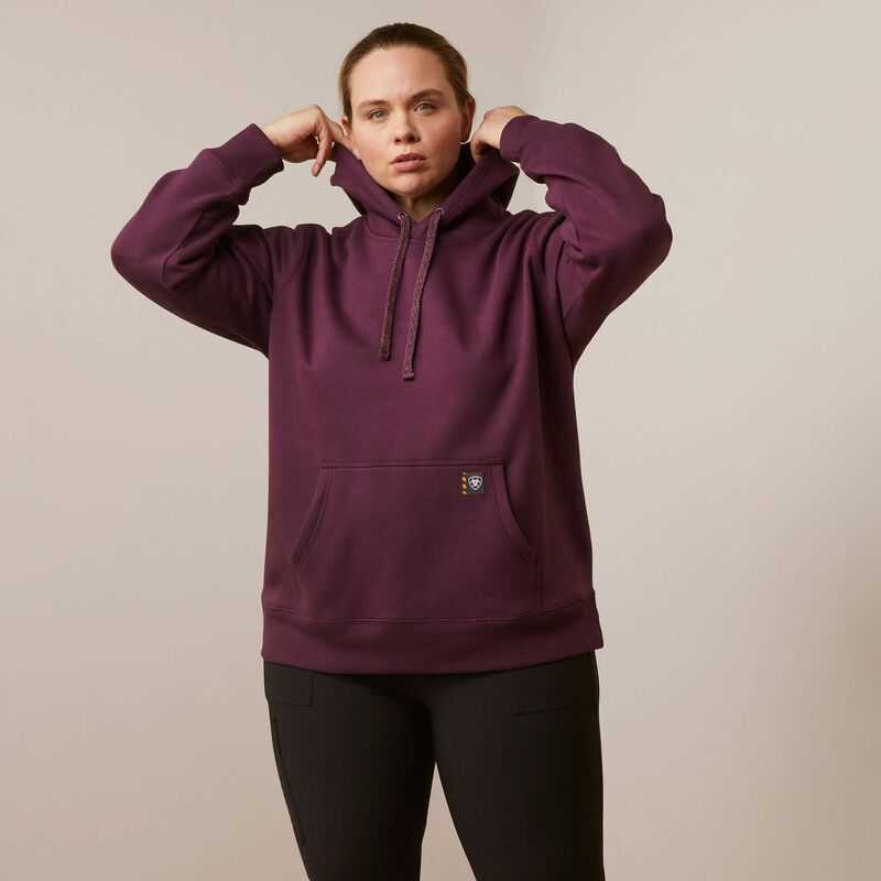 Ariat Rebar Graphic Hoodie Purple | 568XNSKIY