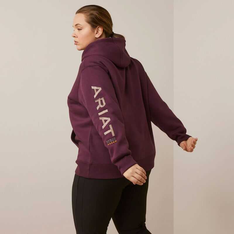 Ariat Rebar Graphic Hoodie Purple | 568XNSKIY