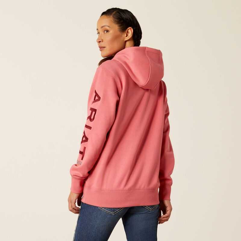 Ariat Rebar Graphic Hoodie Rose / Red | 795DGNUSJ