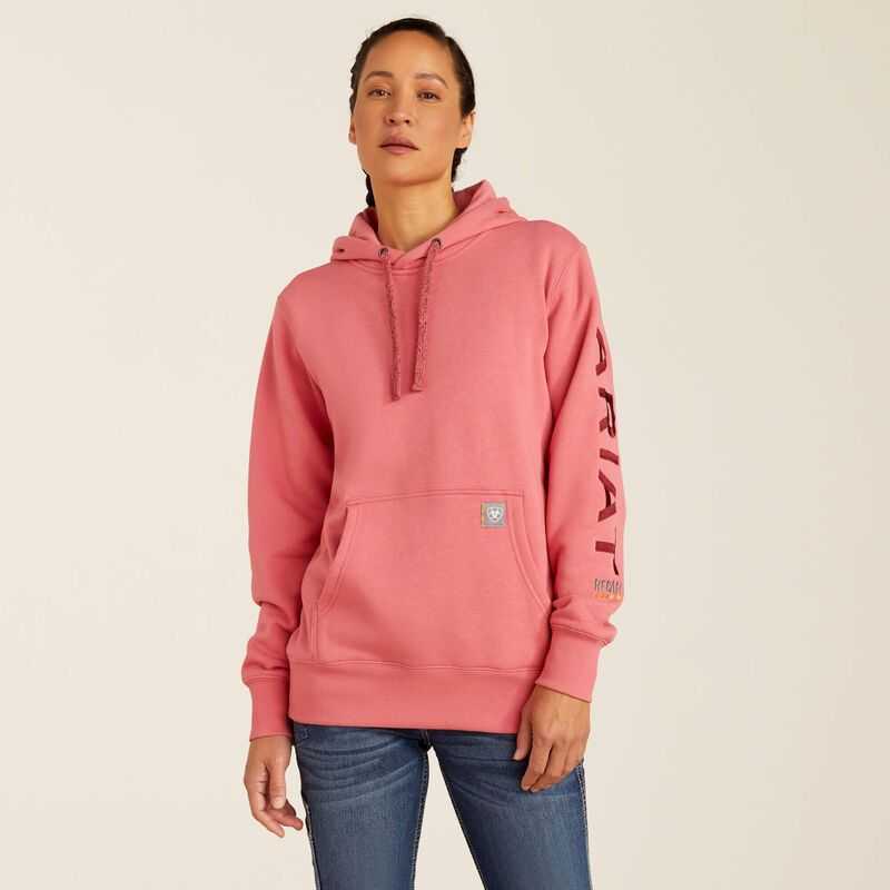 Ariat Rebar Graphic Hoodie Rose / Red | 795DGNUSJ