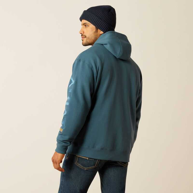 Ariat Rebar Graphic Hoodie Stargazer|larkspur | 268VPEXBS