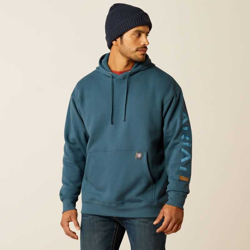 Ariat Rebar Graphic Hoodie Stargazer|larkspur | 268VPEXBS