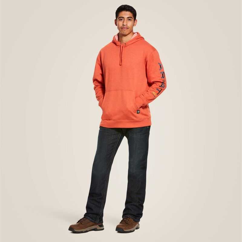 Ariat Rebar Graphic Hoodie Volcanic Heather | 106AFLBRE