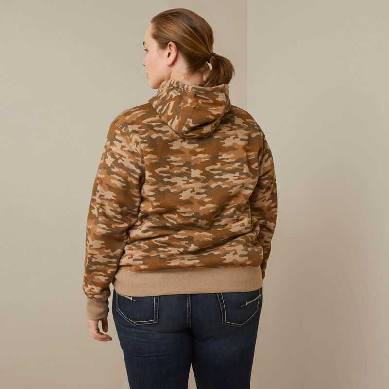 Ariat Rebar Graphic Printed Hoodie Beige Camo | 235VWPQUT