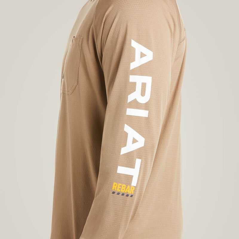 Ariat Rebar Heat Fighter T-Shirt Khaki | 209VMEXNL