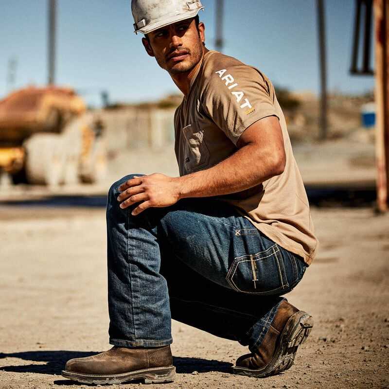 Ariat Rebar Heat Fighter T-Shirt Khaki | 948BUWZVH