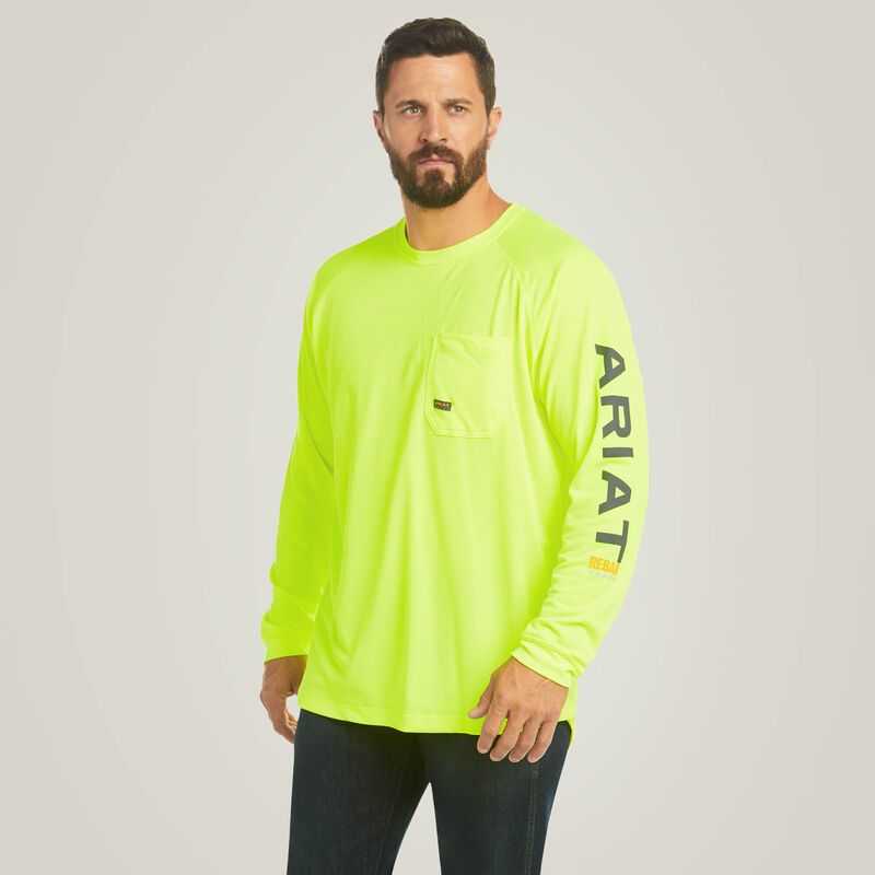 Ariat Rebar Heat Fighter T-Shirt Light Green | 421STMNYR