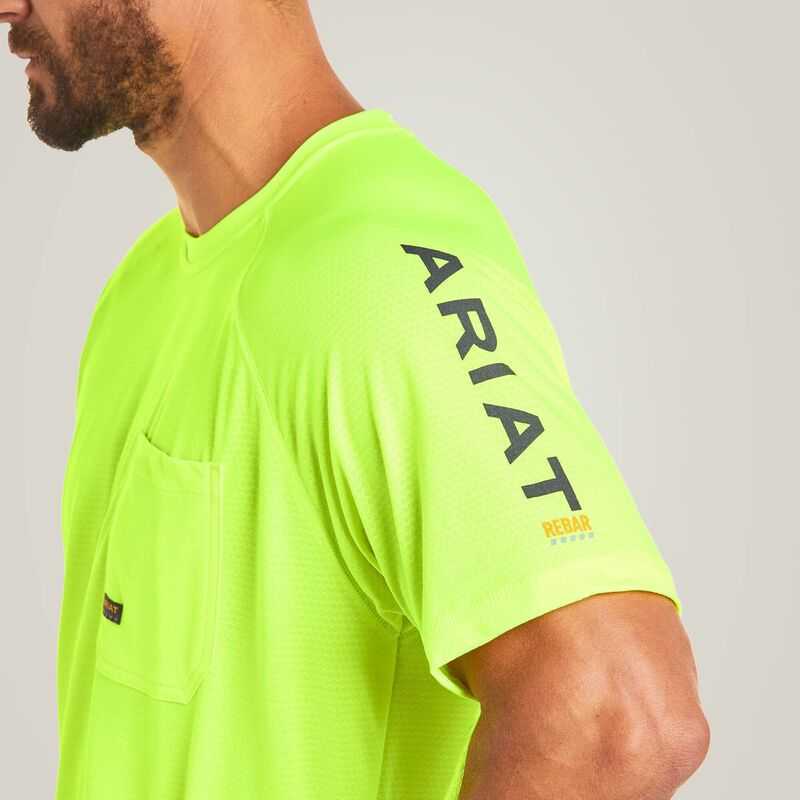 Ariat Rebar Heat Fighter T-Shirt Light Green | 093BHDTEP