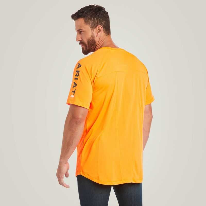 Ariat Rebar Heat Fighter T-Shirt Orange | 102XDUHLY