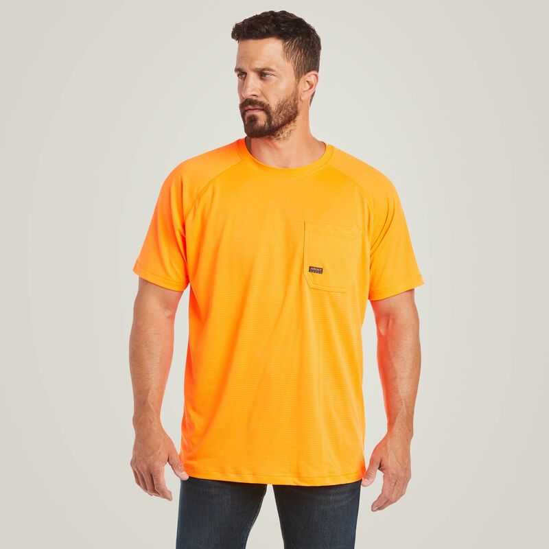 Ariat Rebar Heat Fighter T-Shirt Orange | 102XDUHLY