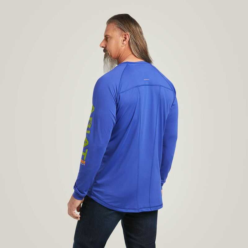 Ariat Rebar Heat Fighter T-Shirt Royal Blue | 817KHBIST