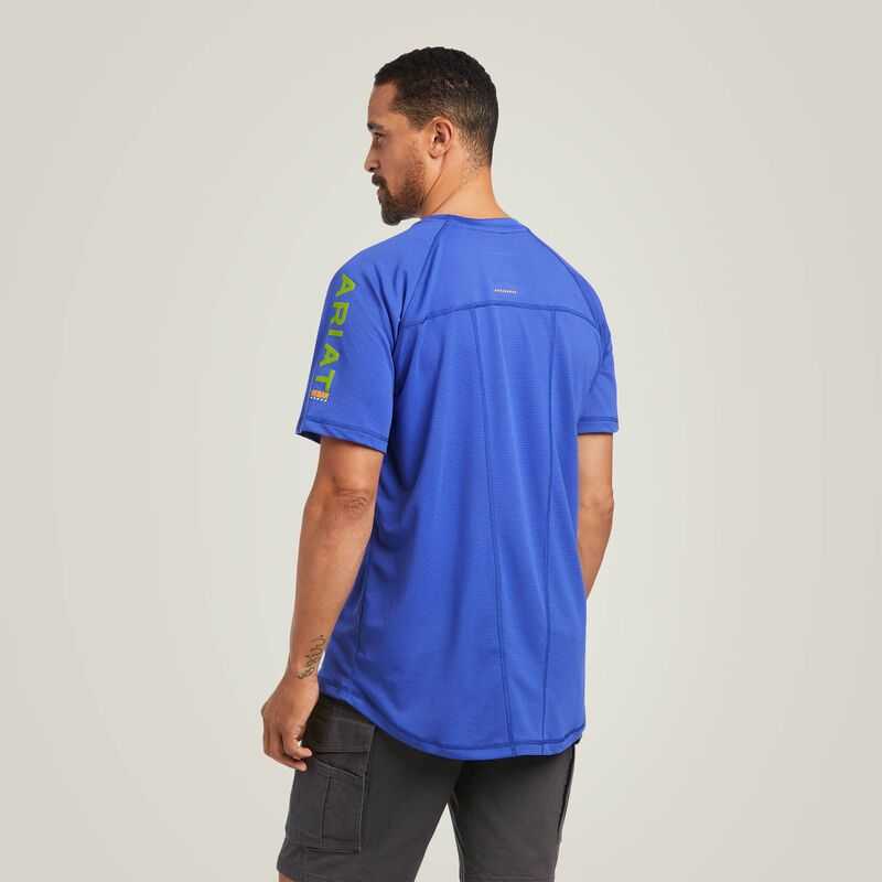 Ariat Rebar Heat Fighter T-Shirt Royal Blue | 094FMICXP