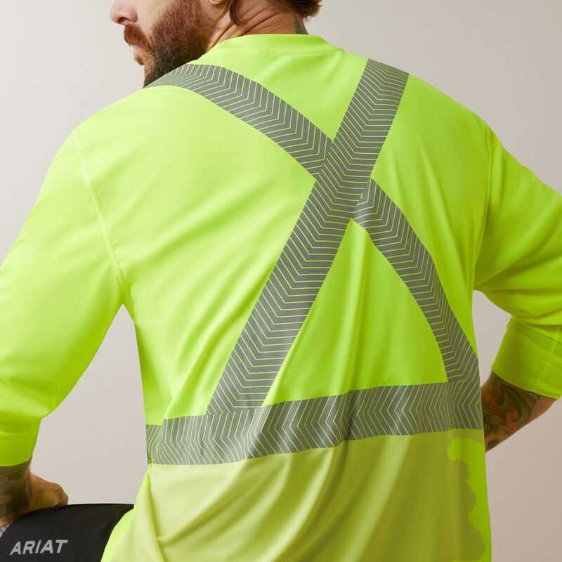 Ariat Rebar Hi-Vis ANSI T-Shirt Yellow | 263MAJHEY