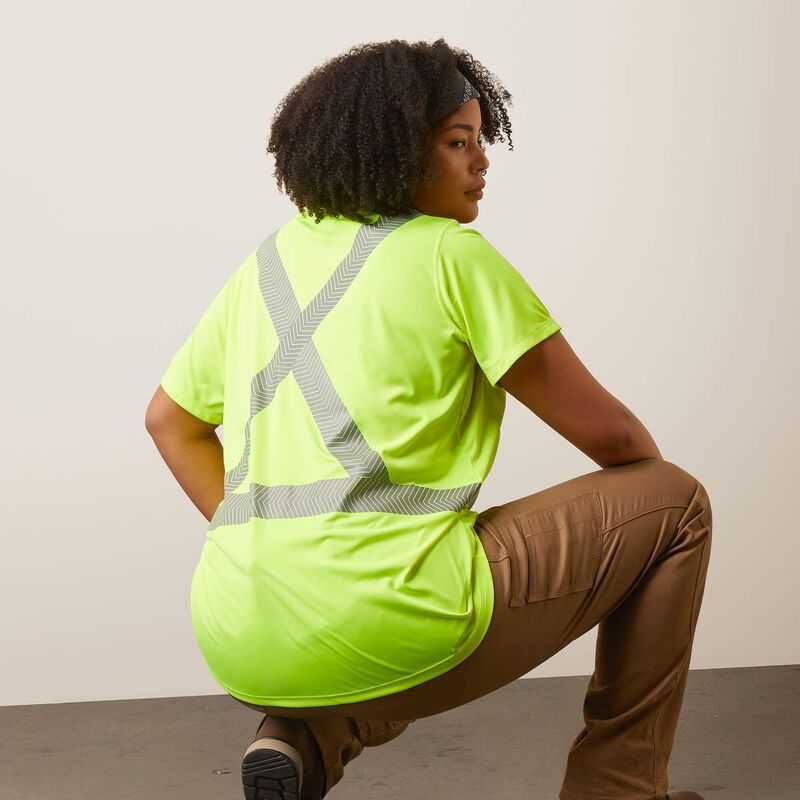 Ariat Rebar Hi-Vis ANSI T-Shirt Yellow | 650ZBQUMJ