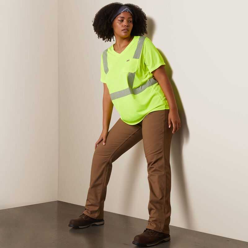 Ariat Rebar Hi-Vis ANSI T-Shirt Yellow | 650ZBQUMJ