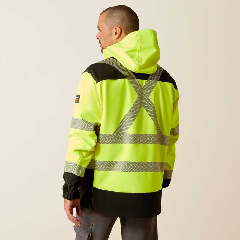 Ariat Rebar Hi-Vis Softshell Jacket Yellow | 807GZWEVH