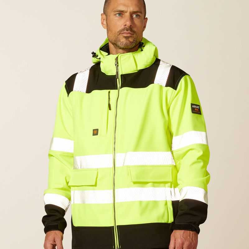 Ariat Rebar Hi-Vis Softshell Jacket Yellow | 807GZWEVH