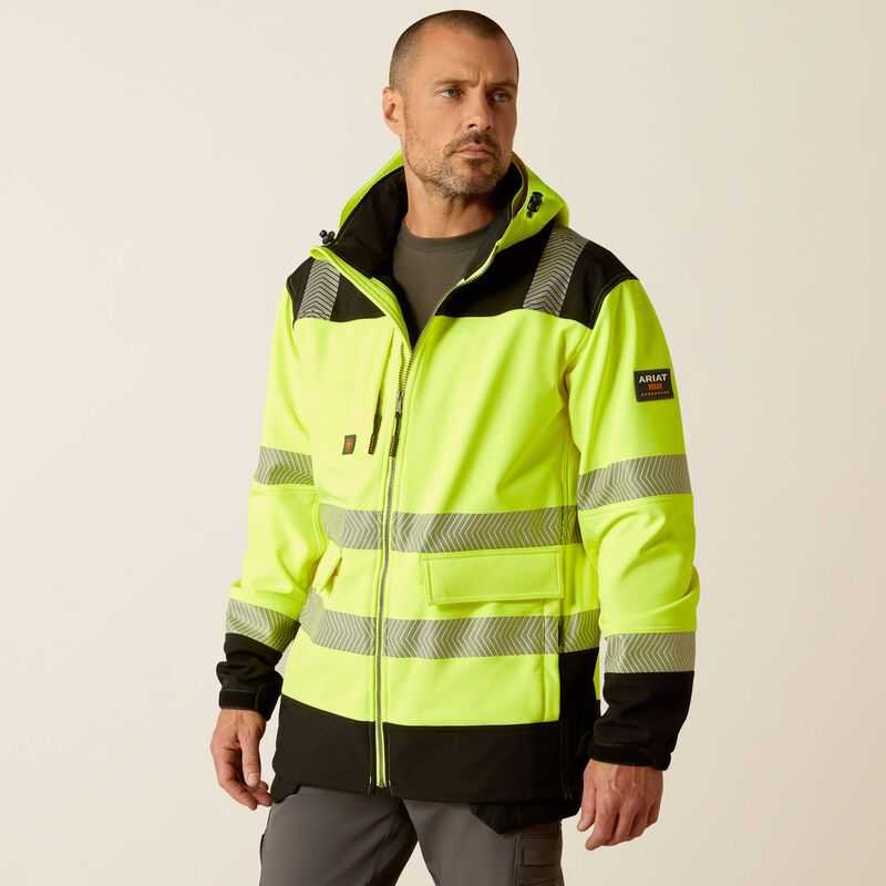 Ariat Rebar Hi-Vis Softshell Jacket Yellow | 807GZWEVH