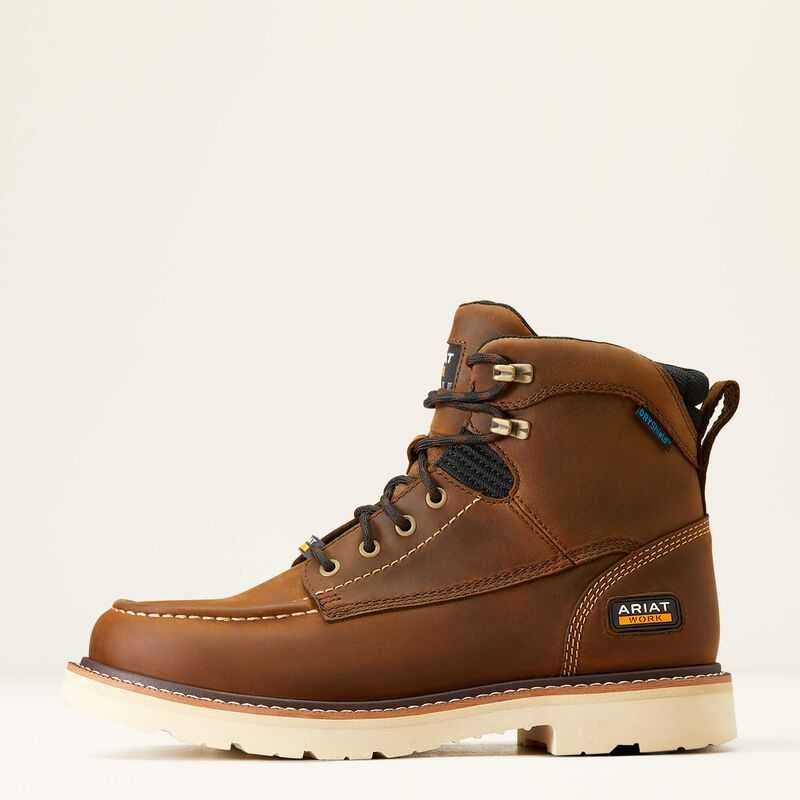 Ariat Rebar Lift 6' Waterproof Work Boot Brown | 362VILYGE