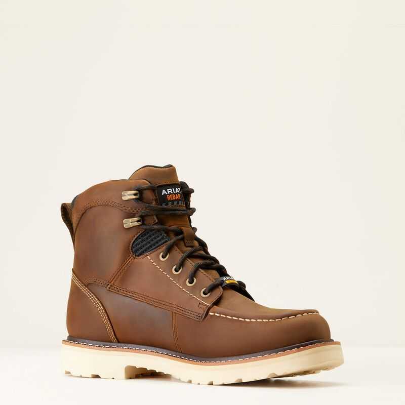 Ariat Rebar Lift 6' Waterproof Work Boot Brown | 362VILYGE