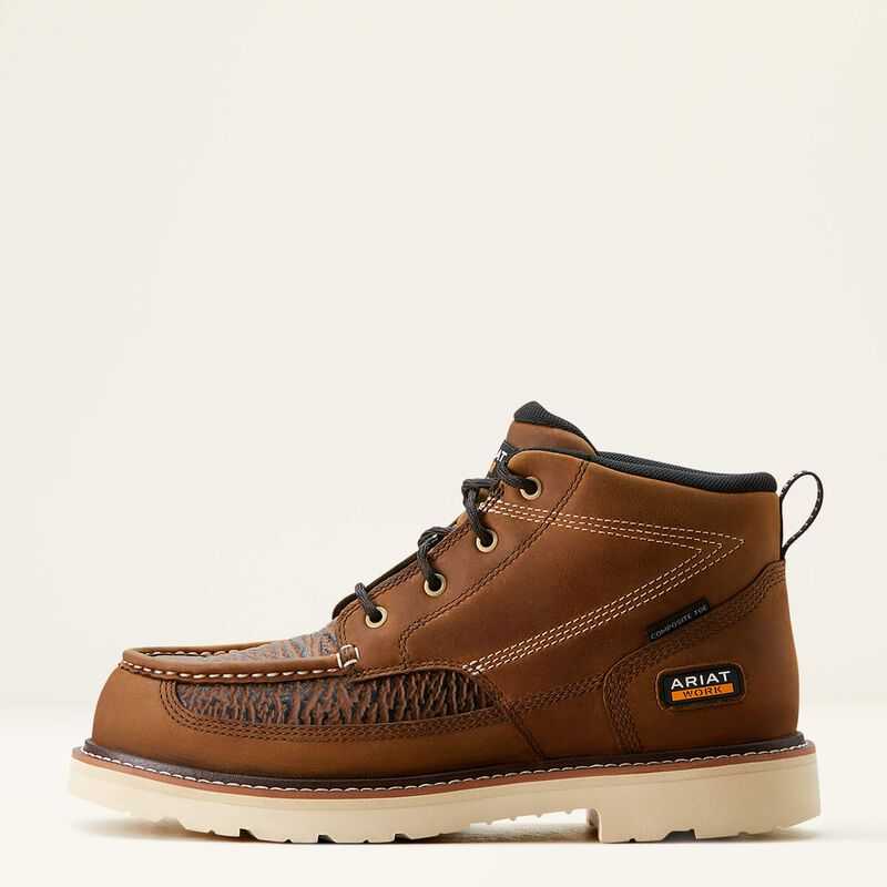 Ariat Rebar Lift Chukka Composite Toe Work Boot Brown | 739SGQITX