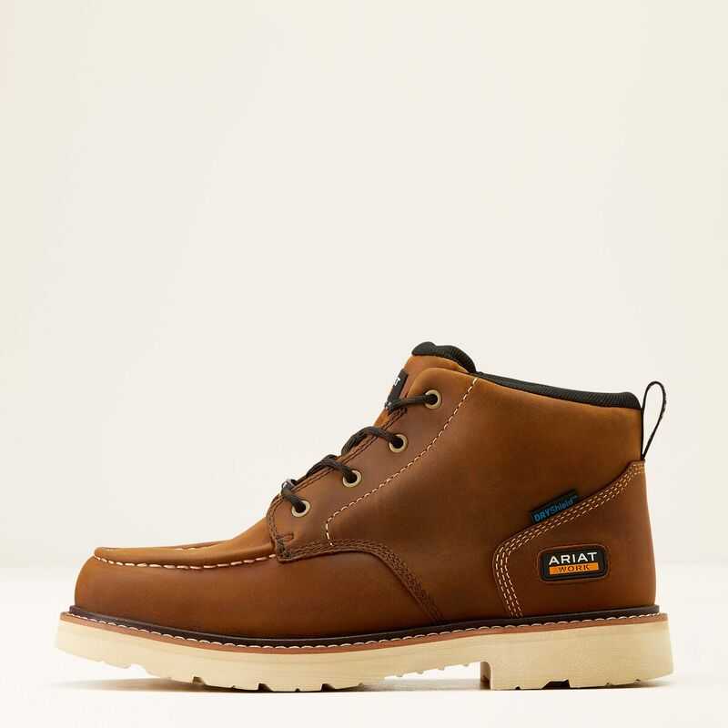 Ariat Rebar Lift Chukka Waterproof Work Boot Brown | 128WZLNRS