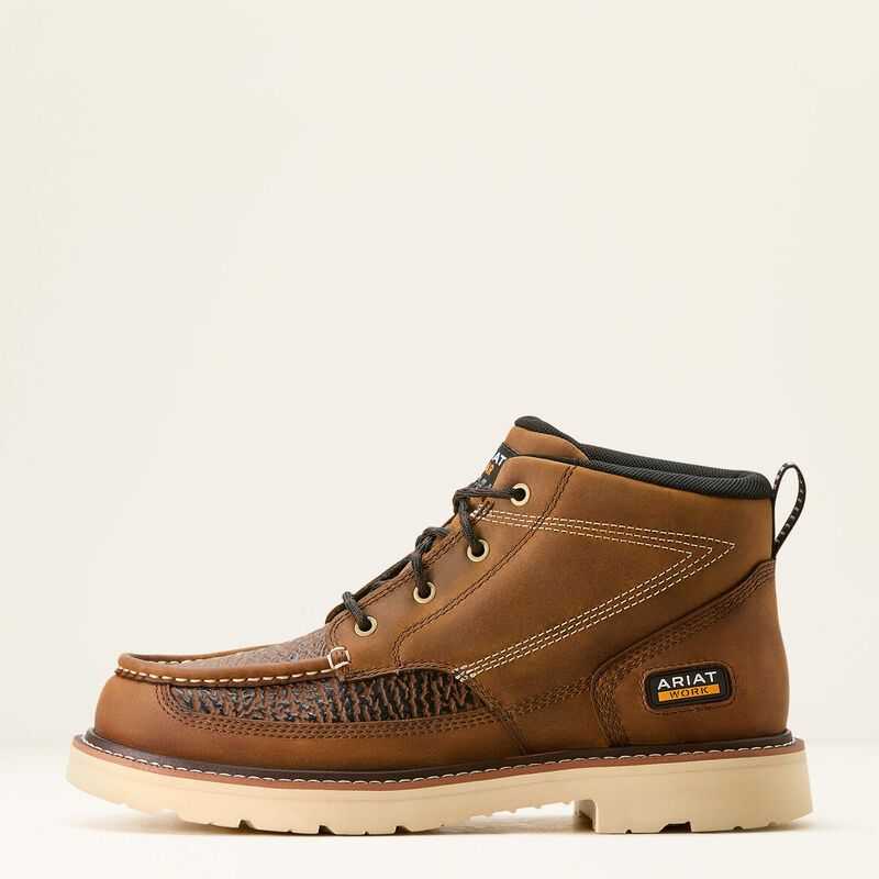 Ariat Rebar Lift Chukka Work Boot Brown | 359QNBRLW