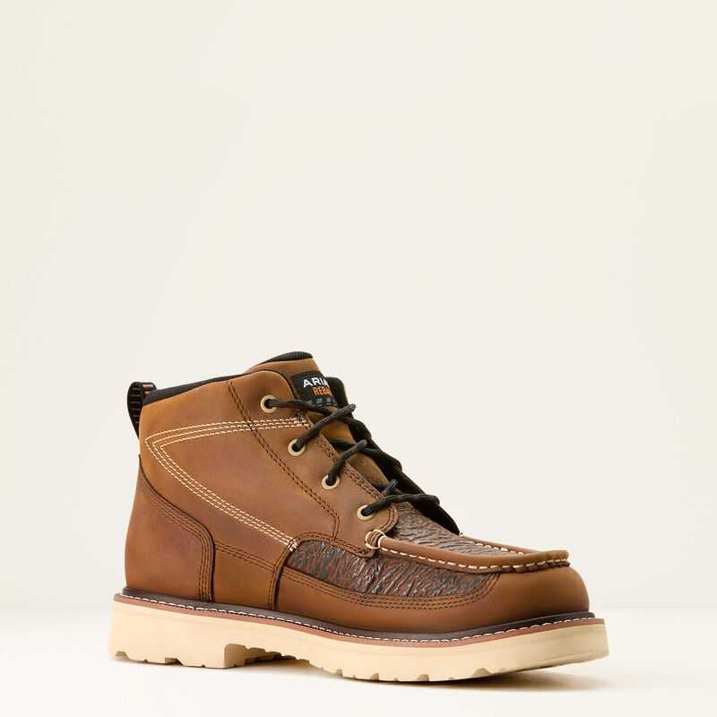 Ariat Rebar Lift Chukka Work Boot Brown | 359QNBRLW