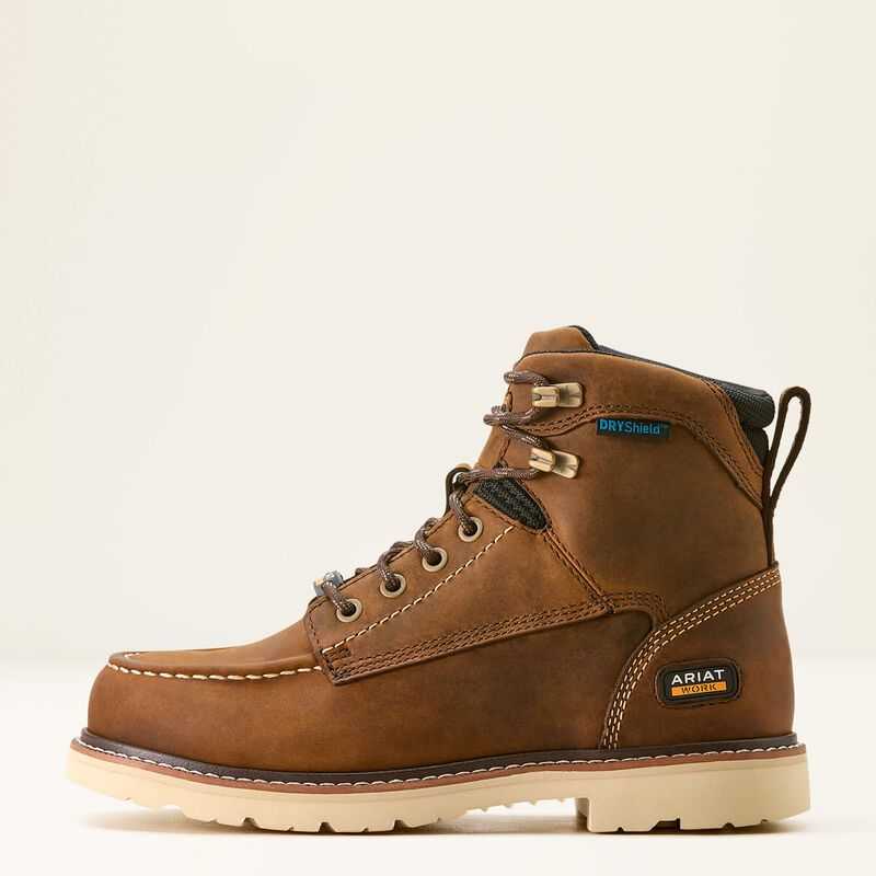 Ariat Rebar Lift Waterproof Work Boot Brown | 024TDUOLZ