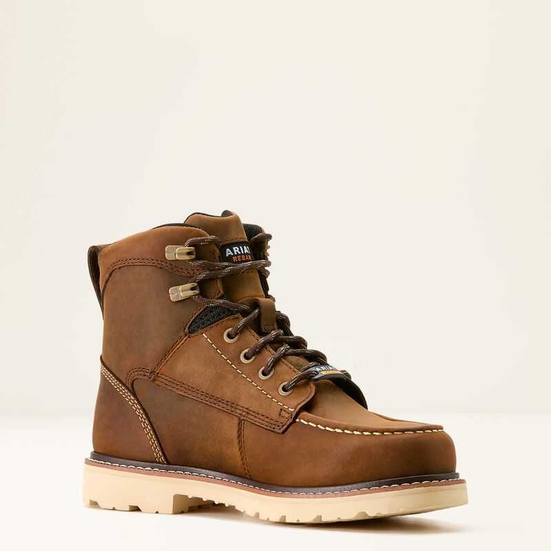 Ariat Rebar Lift Waterproof Work Boot Brown | 024TDUOLZ