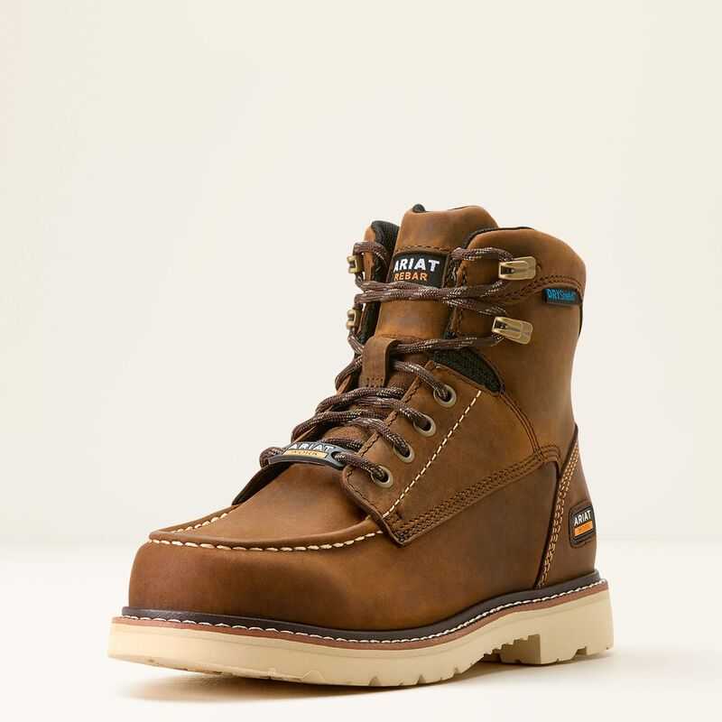 Ariat Rebar Lift Waterproof Work Boot Brown | 024TDUOLZ