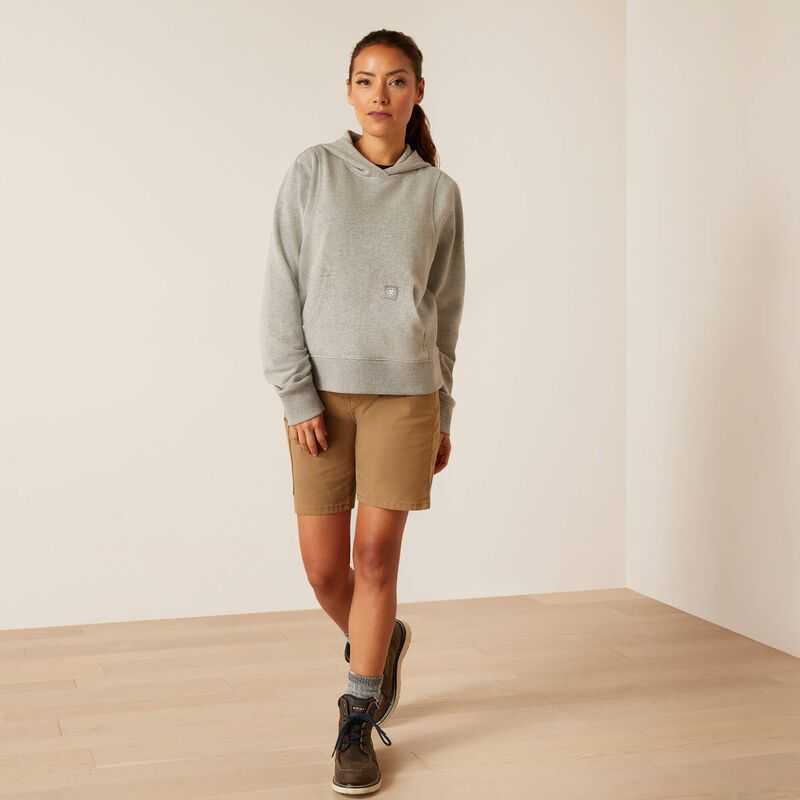 Ariat Rebar Lightweight Cropped Hoodie Grey | 482IYDOMK