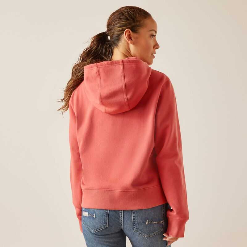 Ariat Rebar Lightweight Cropped Hoodie Red | 987SBFLNO