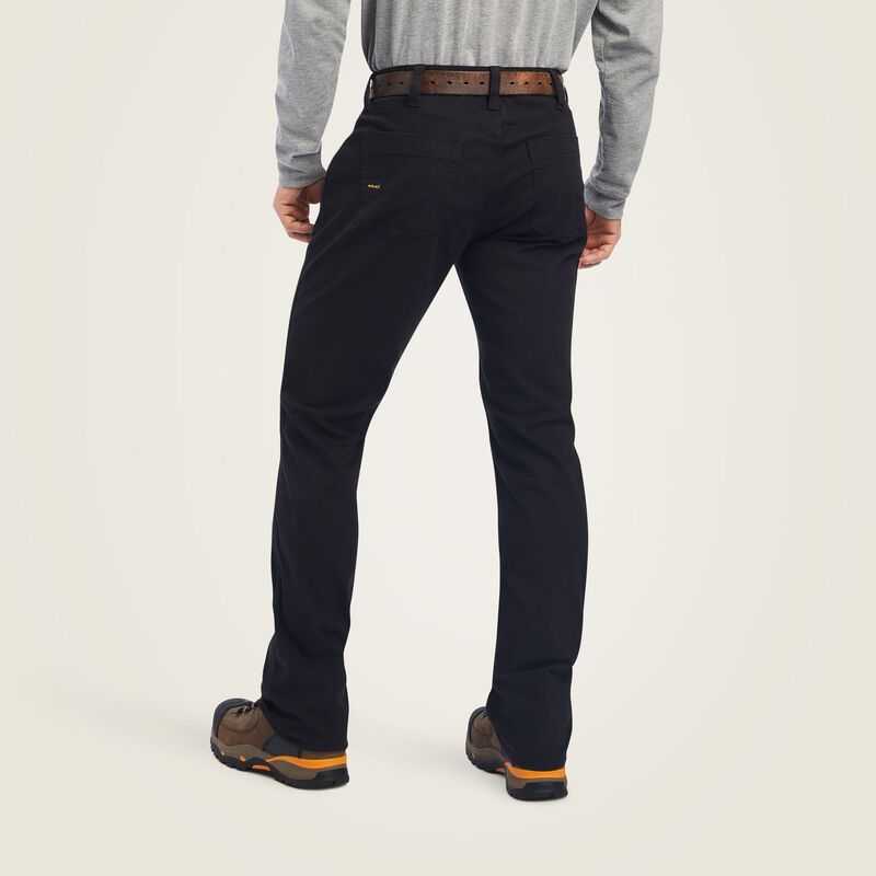 Ariat Rebar M4 Low Rise DuraStretch Made Tough Stackable Straight Leg Pant Black | 438HIMDTO