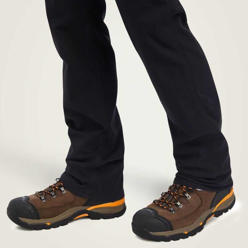 Ariat Rebar M4 Low Rise DuraStretch Made Tough Stackable Straight Leg Pant Black | 438HIMDTO