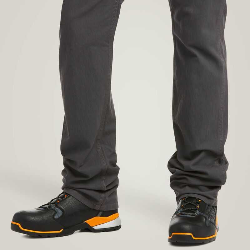 Ariat Rebar M4 Low Rise DuraStretch Made Tough Stackable Straight Leg Pant Grey | 901NZLVAM