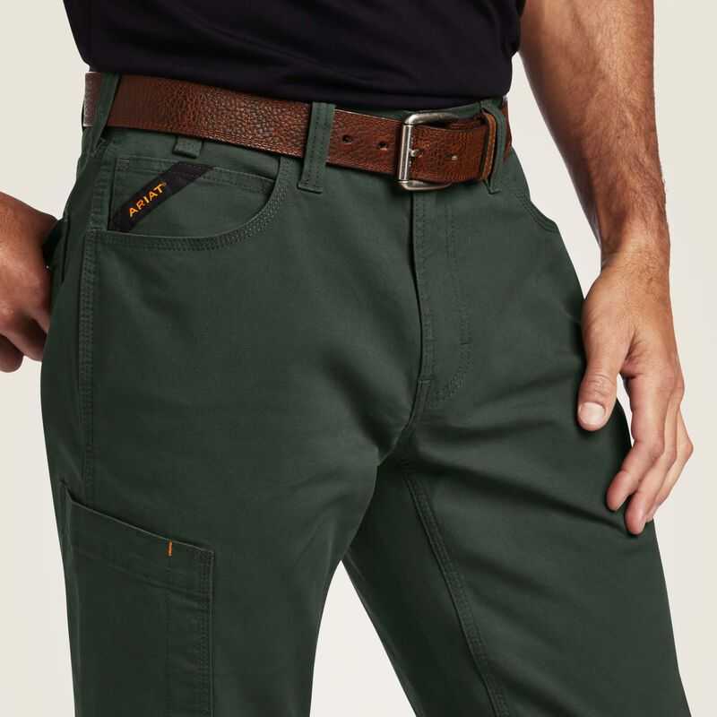 Ariat Rebar M4 Low Rise DuraStretch Made Tough Stackable Straight Leg Pant Deep Forest | 490LMQXEA